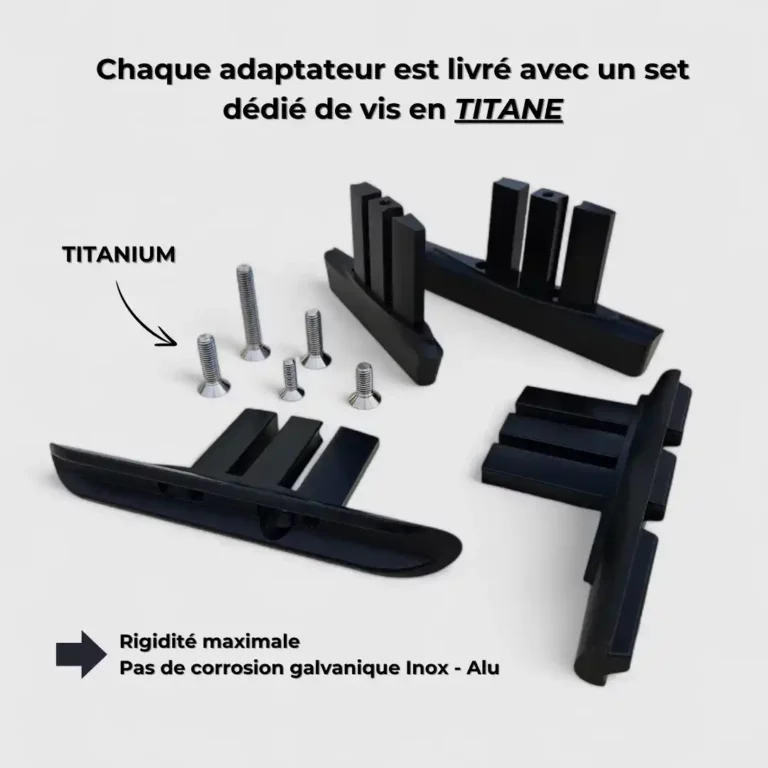 Mat aluminium Kparts - Caractéristiques adaptateurs